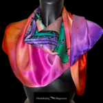 purple orange scarf