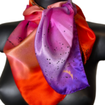 orange purle silk scarf
